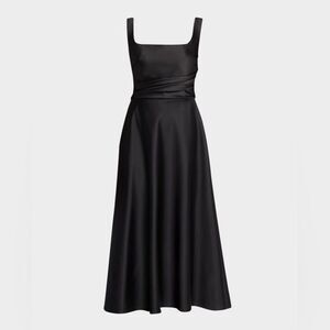 NWOT Ungaro Sleeveless A-Line Midi Dress Elegant Black Evening Dress, size 2